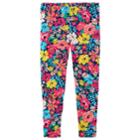 Girls 4-8 Carter's Print Leggings, Size: 7, Navy Floral