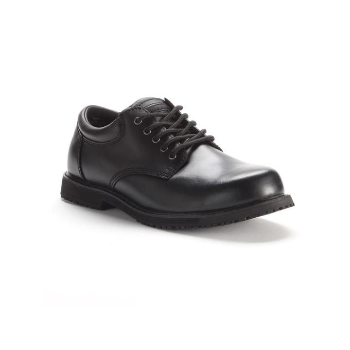Grabbers Men's Slip-resistant Oxford Work Shoes, Size: Medium (9.5), Black