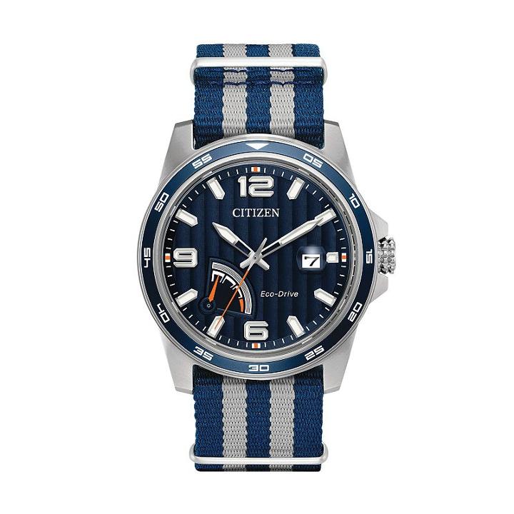 Citizen Eco-drive Men's Prt Striped Watch - Aw7038-04l, Size: Large, Blue