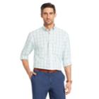 Big & Tall Izod Essential Regular-fit Tattersall Button-down Shirt, Men's, Size: 4xb, Green