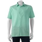 Men's Croft & Barrow&reg; Signature Classic-fit Microfiber Button-down Shirt, Size: Large, Med Green