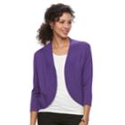 Women's Dana Buchman Jersey Stitch Bolero Jacket, Size: Xl, Med Purple