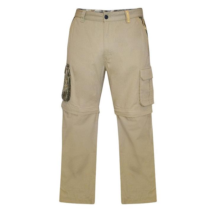Men's Realtree Earthletics Modern-fit Ripstop Convertible Cargo Pants, Size: 34x32, Brown