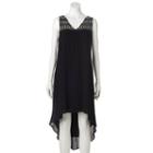 Women's Apt. 9&reg; Embroidered High-low Shift Dress, Size: Large, Black