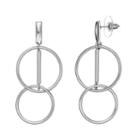 Jennifer Lopez Double Drop Hoop Earrings, Women's, Silver