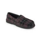 Perry Ellis Men's Plaid Moccasin Slippers, Size: Large, Black