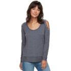 Women's Juicy Couture Embellished Cold-shoulder Tee, Size: Xs, Blue