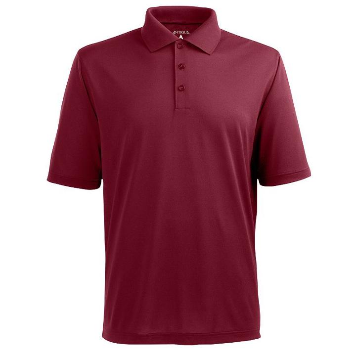 Men's Antigua Xtra-lite Desert-dry Solid Performance Polo, Size: Xxl, Red