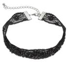 Mudd&reg; Black Beaded Flower Lace Choker Necklace, Girl's
