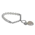 Sterling Silver Freshwater Cultured Pearl Stretch Bracelet, Adult Unisex, Grey