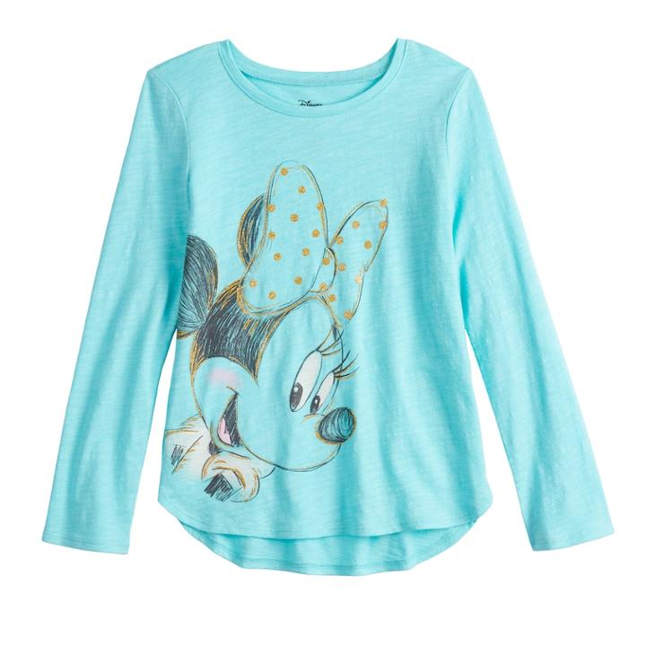 Disney's Minnie Mouse Girls 4-12 Long-sleeve Graphic Tee By Jumping Beans&reg;, Size: 8, Med Blue