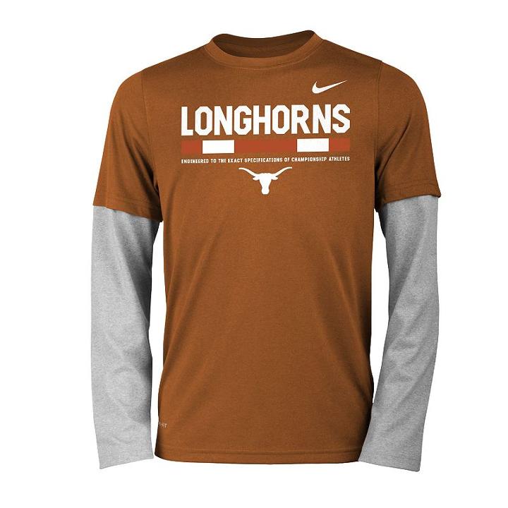 Boys 8-20 Nike Texas Longhorns Legend Tee Set, Size: Xl 18-20, Orange