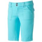 Juniors' Unionbay Blanche Stretch Twill Bermuda Shorts, Teens, Size: 9, Turquoise/blue (turq/aqua)