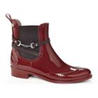 Henry Ferrera Survivor Women's Chelsea Water-resistant Ankle Rain Boots, Size: 8, Med Red