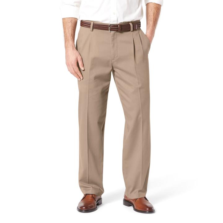 Men's Dockers&reg; Stretch Easy Khaki D4 Relaxed-fit Pleated Pants, Size: 38x34, Beig/green (beig/khaki)