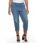 Plus Size Apt. 9&reg; Straight-leg Capri Jeans, Women's, Size: 20 W, Blue Other