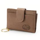 Buxton Heiress Pik-me-up Floral Embossed Leather Tab Card Case, Women's, Brown Oth