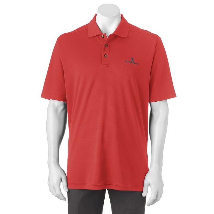 Men's Pebble Beach Classic-fit Textured Performance Golf Polo, Size: Xl, Dark Red