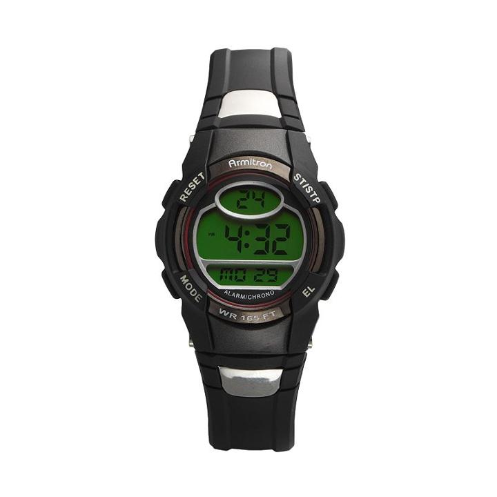 Armitron Women's Digital Chronograph Watch - 45/6975red, Size: Medium, Black