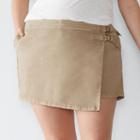 Plus Size Sonoma Goods For Life&trade; Faux-wrap Twill Shorts, Women's, Size: 18 W, Lt Green