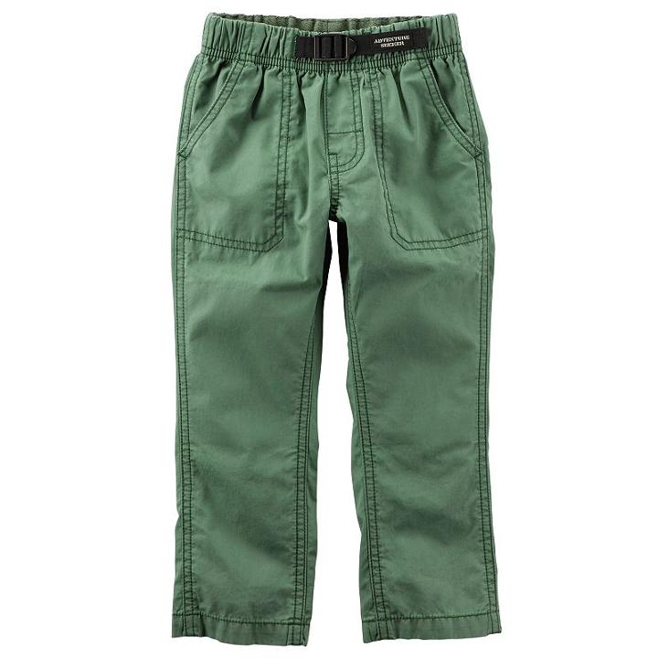Boys 4-8 Carter's Buckled Poplin Pants, Size: 7, Green Oth