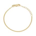Junior Jewels Kids' Sterling Silver Curb Chain Bracelet, Teens, Size: 4.5, Yellow