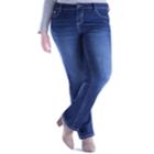 Juniors' Plus Size Amethyst Slim Bootcut Jeans, Teens, Size: 18w T/l, Dark Blue