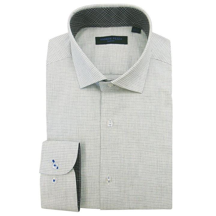 Men's Andrew Fezza Slim-fit Comfort Flex Collar Dress Shirt, Size: 15.5, Med Green