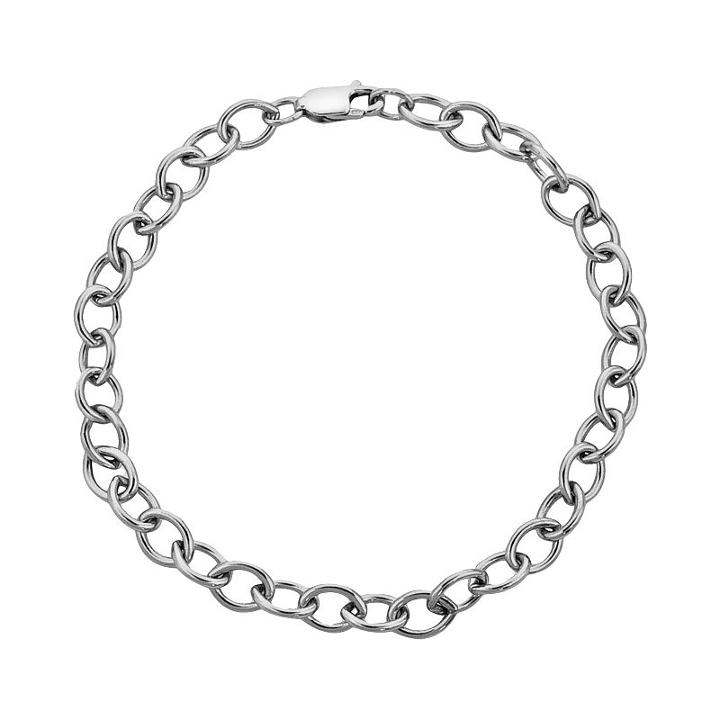 Sterling Silver Rolo Chain Bracelet, Women's, Size: 8.5, Multicolor