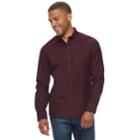 Men's Marc Anthony Slim-fit Solid Stretch Woven Button-down Shirt, Size: Xl, Purple
