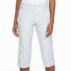 Women's Pebble Beach Performance Stretch Twill Golf Capris, Size: 8, White