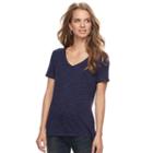 Petite Apt. 9&reg; Essential V-neck Tee, Women's, Size: Xl Petite, Dark Blue