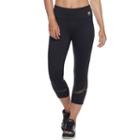 Women's Fila Sport&reg; Solid Mesh Inset Capri Leggings, Size: Xs, Black