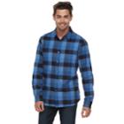 Men's Apt. 9&reg; Brushed Flannel Button-down Shirt, Size: Xxl, Med Blue