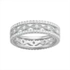 Sterling Silver Cubic Zirconia Eternity Ring, Women's, Size: 8
