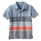 Boys 4-7x Sonoma Goods For Life&trade; Slubbed Striped Polo, Boy's, Size: 5, Blue (navy)
