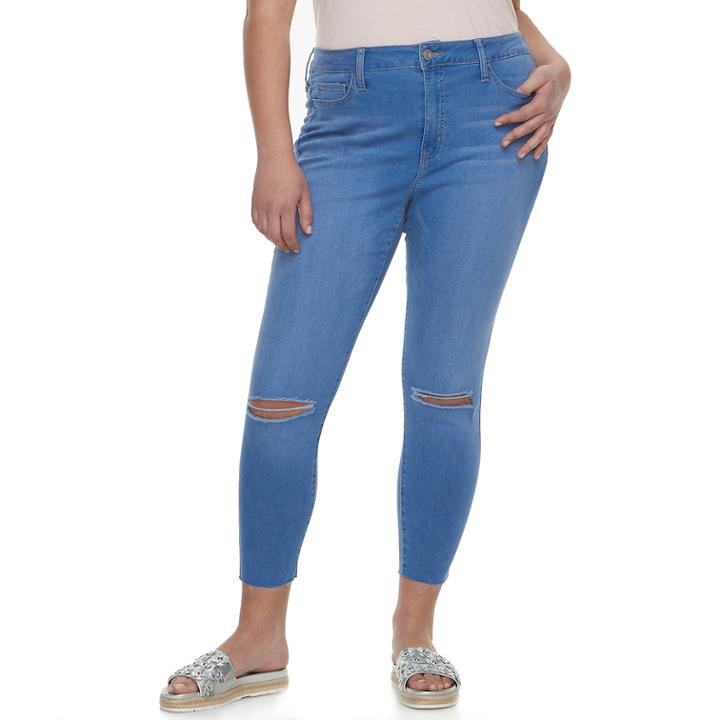 Juniors' Plus Size So&reg; High-rise Ankle Jeggings, Teens, Size: 18, Green