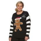 Us Sweaters, Plus Size Christmas Crewneck Sweater, Women's, Size: 2xl, Black