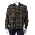 Men's Croft & Barrow&reg; Classic-fit Plaid Arctic Fleece Shirt Jacket, Size: Large, Brown