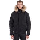 Men's Noize Faux-fur Hooded Bomber Jacket, Size: Xl, Black