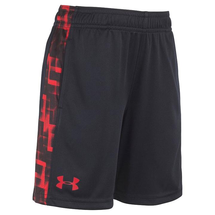 Boys 4-7 Under Armour Interval Printed Athletic Shorts, Boy's, Size: 6, Black