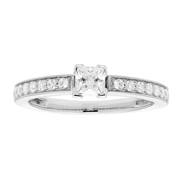 14k Gold 3/4 Carat T.w. Igl Certified Diamond Princess Cut Engagement Ring, Women's, Size: 10, White
