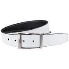 Men's Nike Black & White Stitched Reversible Leather Belt, Size: 32, Oxford