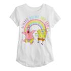 Girls 4-10 Jumping Beans&reg; Spongebob & Patrick Graphic Tee, Size: 6, White