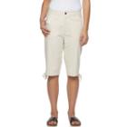 Women's Caribbean Joe Skimmer Capris, Size: 6, Dark Beige