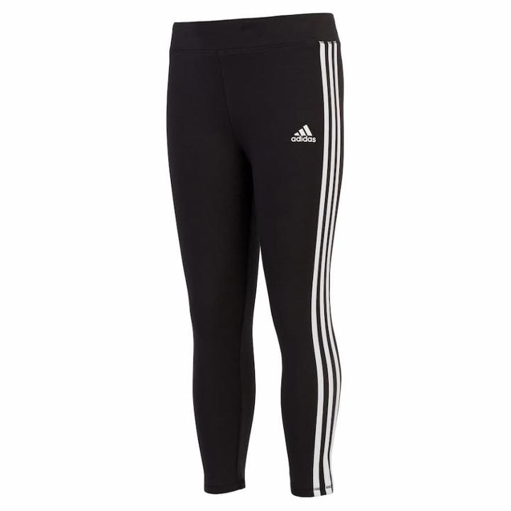 Girls 7-16 Adidas Applied Stripe Leggings, Size: Small, Black