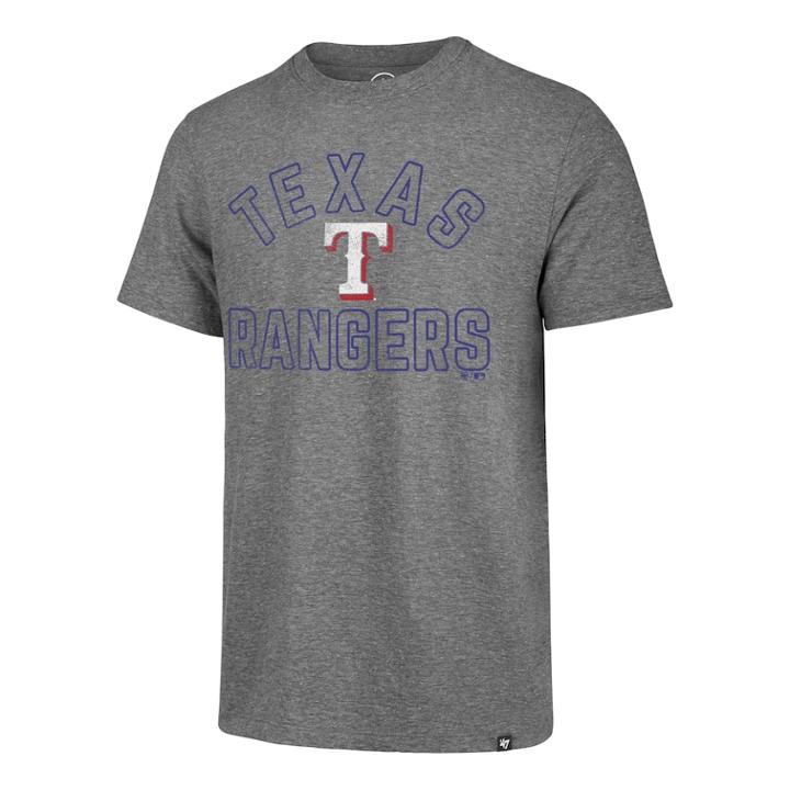 Men's '47 Brand Texas Rangers Match Tee, Size: Large, Gray
