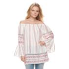 Women's E By Elan Off-the-shoulder Peasant Top, Ovrfl Oth