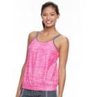 Women's Free Country 2-in-1 Blouson Tankini Top, Size: Small, Pink Other