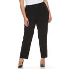 Plus Size Croft & Barrow&reg; Polished Pintuck Pull-on Pants, Women's, Size: 24w Short, Black